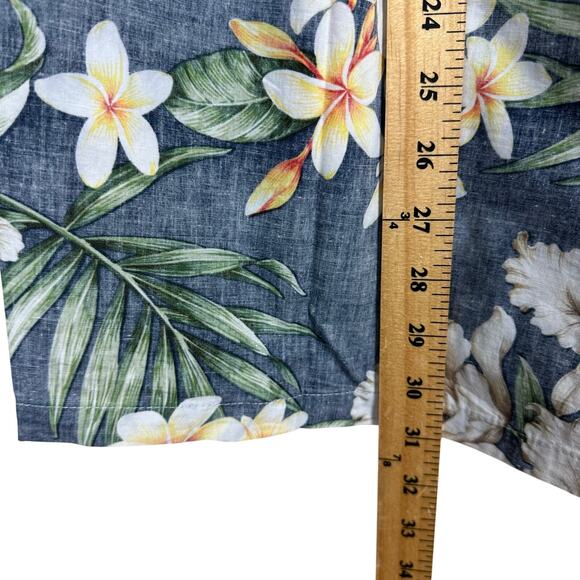 Vintage Made in Hawaii Floral Aloha Resort Shirt Reverse Look USA Mens L XL - Picture 6 of 7